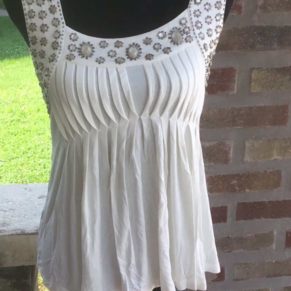 Artisan. Cream white sleeveless shirt  S - Picture 3 of 5